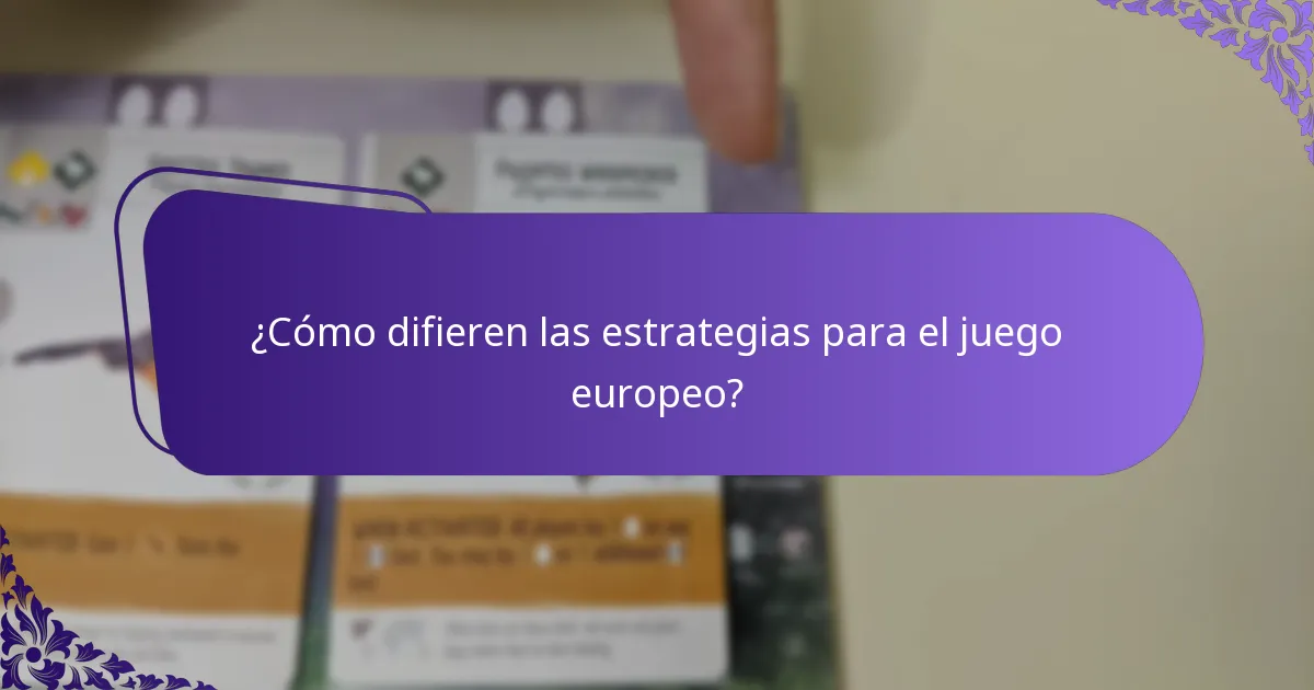 ¿Cuáles son los ajustes de reglas para las variantes europeas?