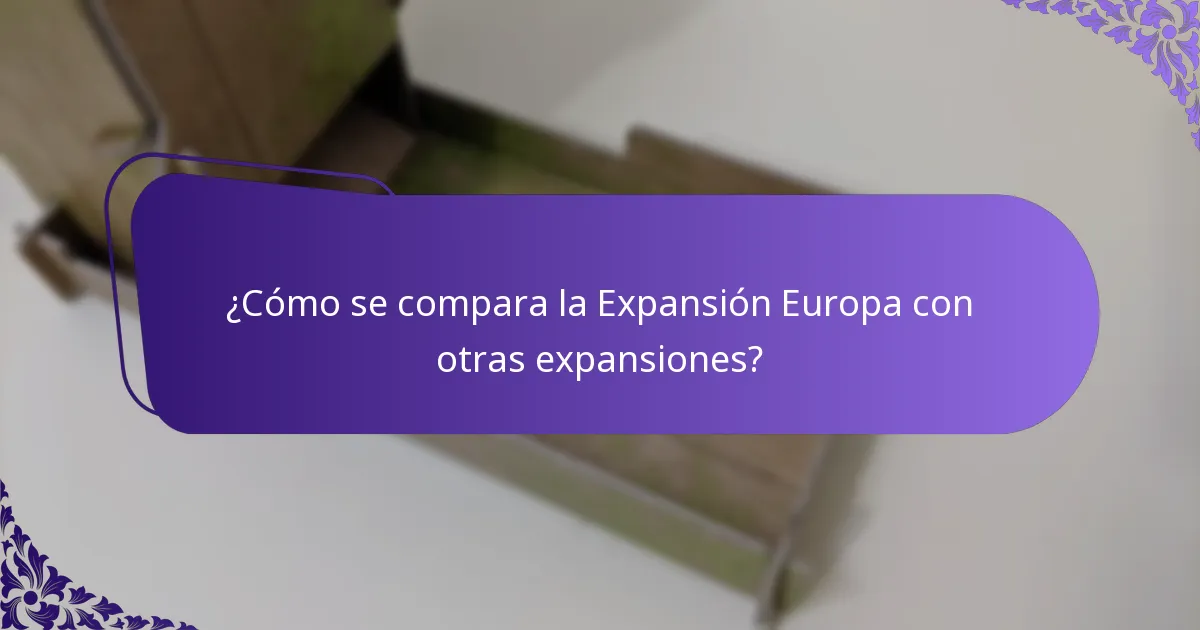 ¿Qué cartas únicas se introducen en la Expansión Europa?