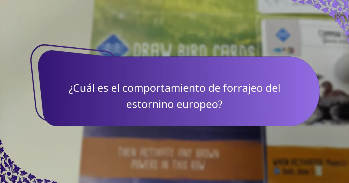 ¿Dónde habita típicamente el estornino europeo?
