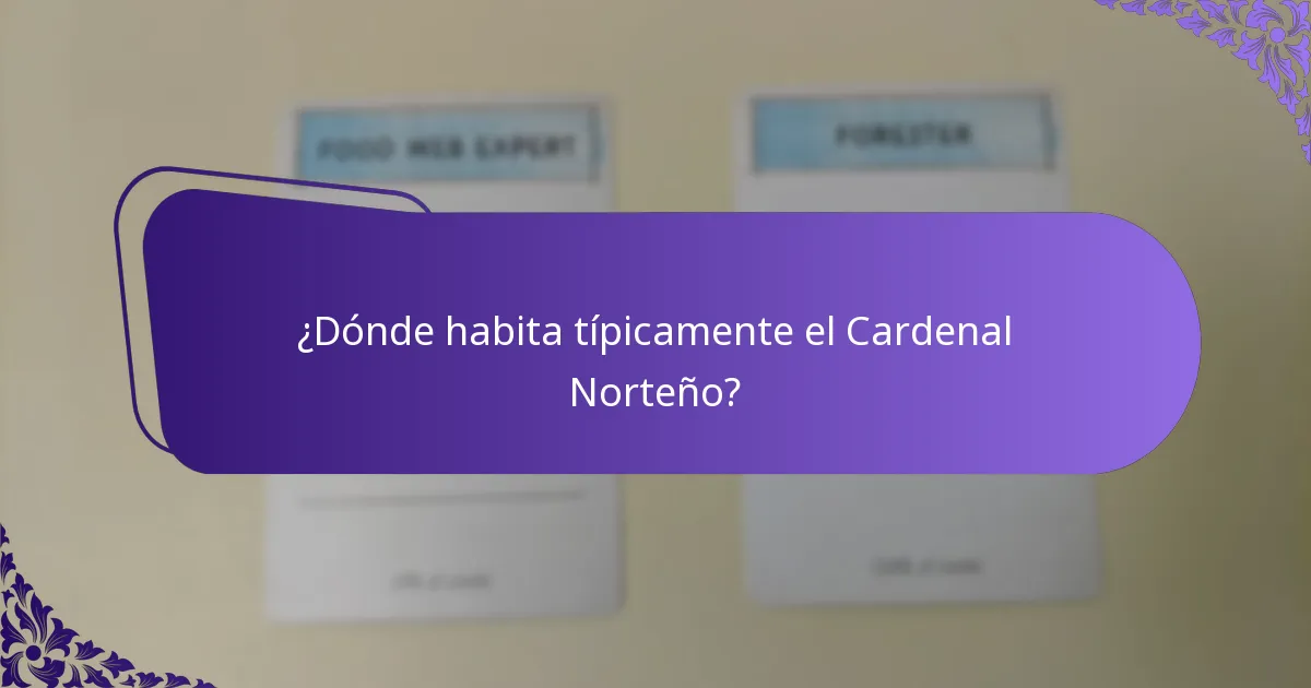 ¿Qué papel juegan los Cardinales Norteños en su ecosistema?