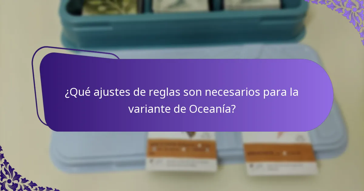 ¿Cómo se compara la variante de Oceanía con otras variantes regionales?